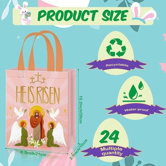 Religious Easter Gift Bags with Handle (SET OF 24 BAGS) BRAND NEW - Picture 4 of 4
